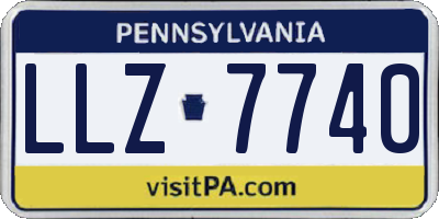 PA license plate LLZ7740