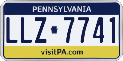 PA license plate LLZ7741