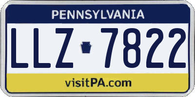 PA license plate LLZ7822