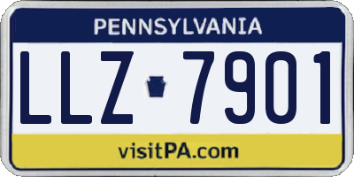 PA license plate LLZ7901
