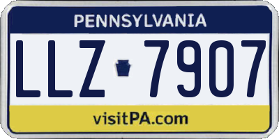 PA license plate LLZ7907