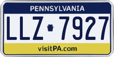 PA license plate LLZ7927