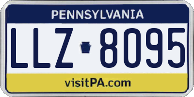 PA license plate LLZ8095