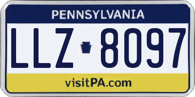 PA license plate LLZ8097