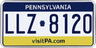 PA license plate LLZ8120