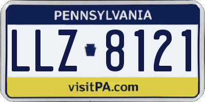 PA license plate LLZ8121