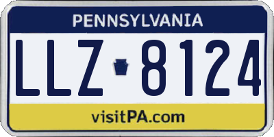 PA license plate LLZ8124
