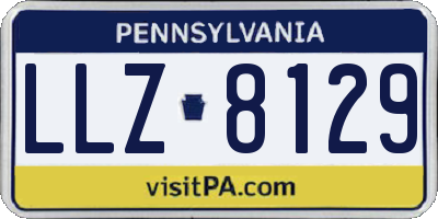 PA license plate LLZ8129