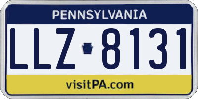 PA license plate LLZ8131