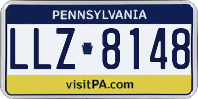 PA license plate LLZ8148