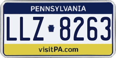 PA license plate LLZ8263