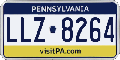 PA license plate LLZ8264