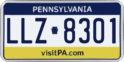 PA license plate LLZ8301