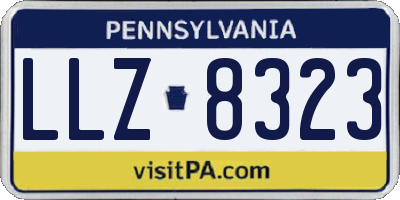 PA license plate LLZ8323