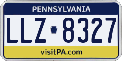 PA license plate LLZ8327