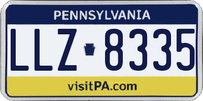 PA license plate LLZ8335