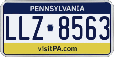 PA license plate LLZ8563