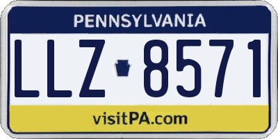 PA license plate LLZ8571