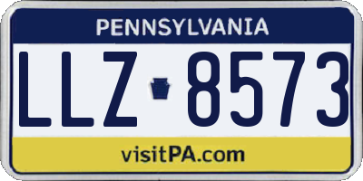 PA license plate LLZ8573