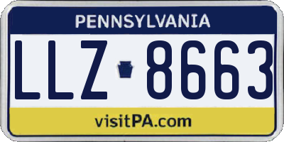 PA license plate LLZ8663