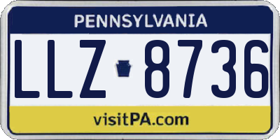 PA license plate LLZ8736