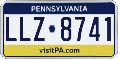 PA license plate LLZ8741