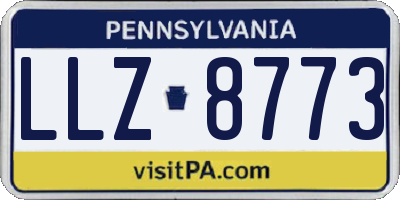 PA license plate LLZ8773
