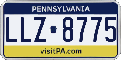 PA license plate LLZ8775