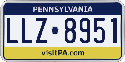 PA license plate LLZ8951