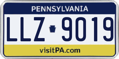 PA license plate LLZ9019