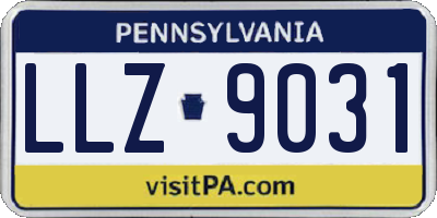 PA license plate LLZ9031