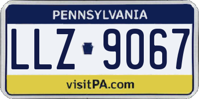 PA license plate LLZ9067