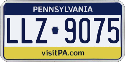 PA license plate LLZ9075