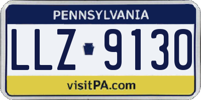 PA license plate LLZ9130