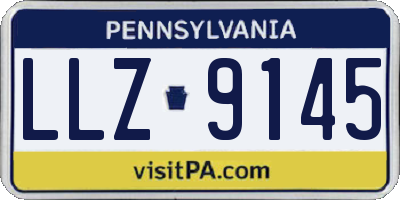 PA license plate LLZ9145