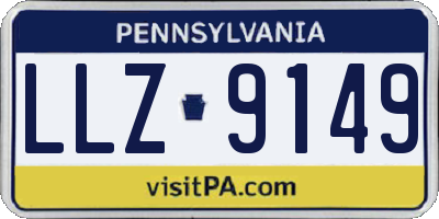 PA license plate LLZ9149