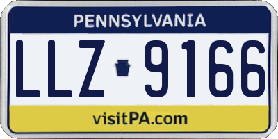 PA license plate LLZ9166