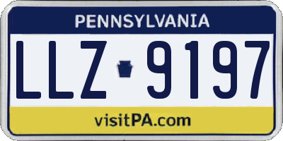 PA license plate LLZ9197