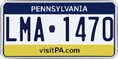 PA license plate LMA1470