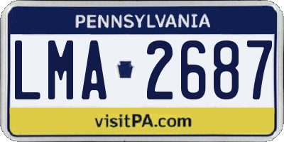 PA license plate LMA2687