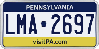 PA license plate LMA2697