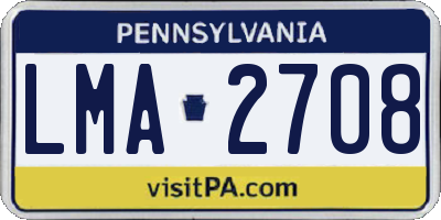 PA license plate LMA2708