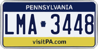 PA license plate LMA3448