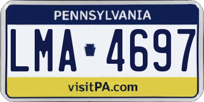 PA license plate LMA4697