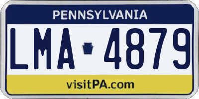 PA license plate LMA4879