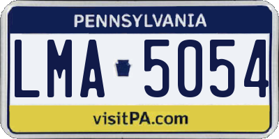 PA license plate LMA5054
