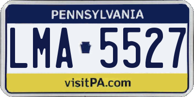 PA license plate LMA5527