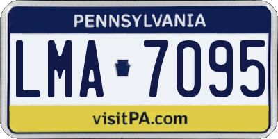 PA license plate LMA7095