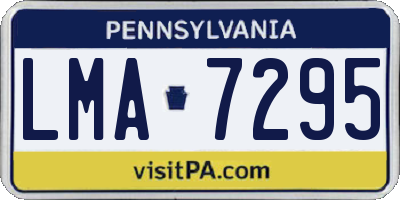 PA license plate LMA7295