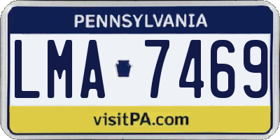 PA license plate LMA7469